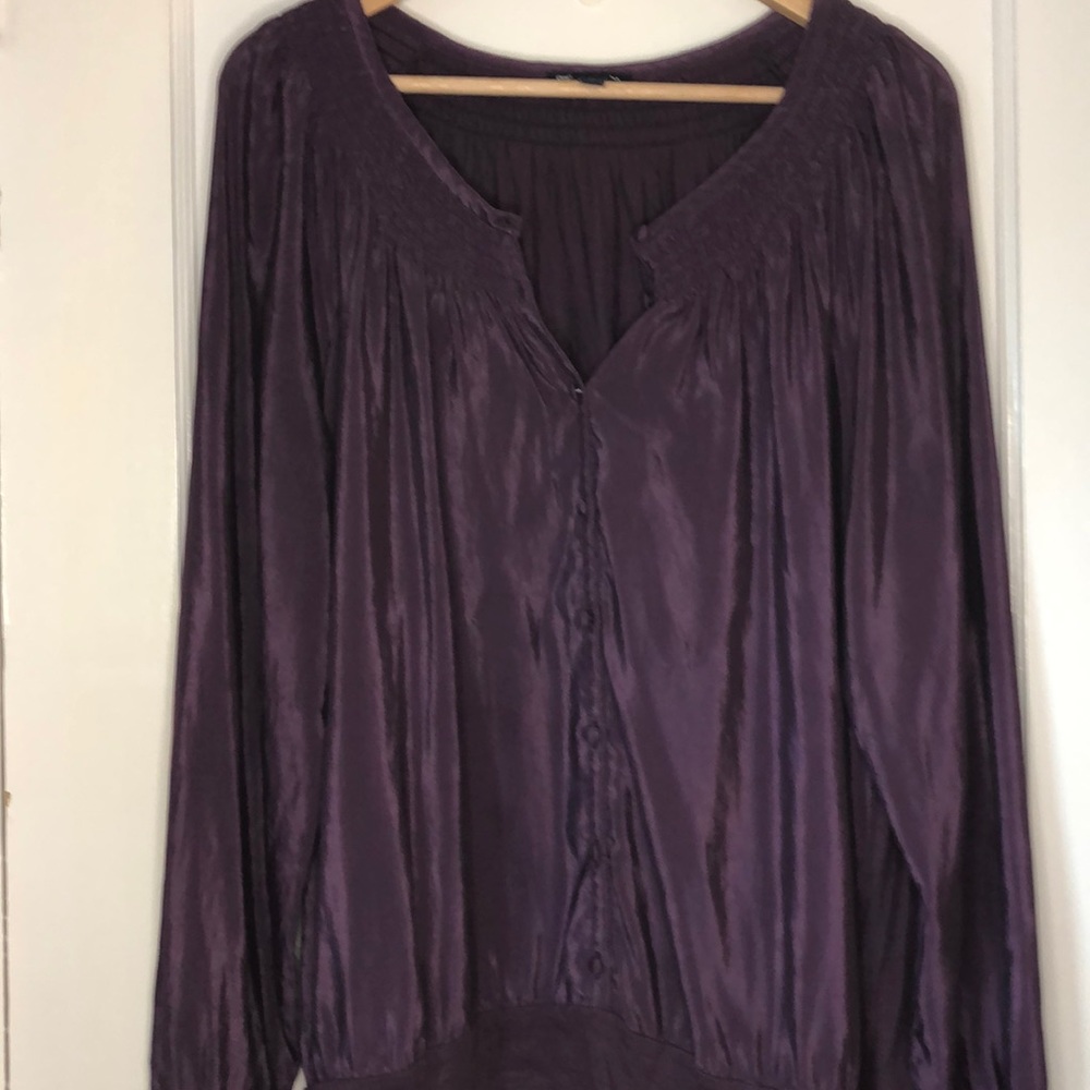 Gap Factory blouse with shirred top